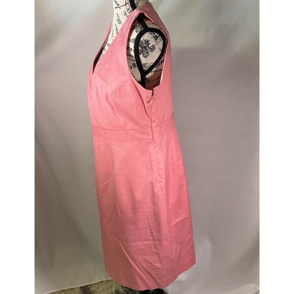 J Crew Salmon Pink Sheath Dress Sz 2 Fully Lined Knee Length - Picture 2 of 5